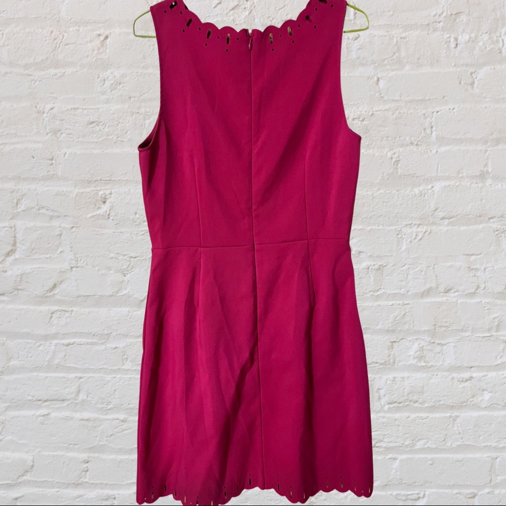 LOFT Scalloped Cutout Neckline Sleeveless Sheath Dress